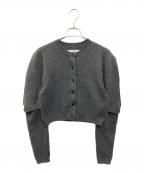 JANE SMITHジェーンスミス）の古着「7G BIG SHOULDER CREW CARDIGAN」｜グレー