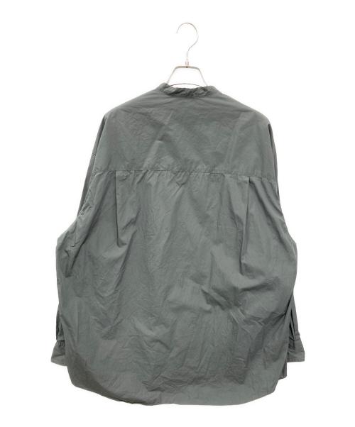 Graphpaper（グラフペーパー）Graphpaper (グラフペーパー) Broad L/S Oversized Band Collar Shirt グレー サイズ:1の古着・服飾アイテム