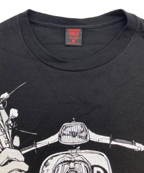 GEEKS RULE（ギークスルール）GEEKS RULE (ギークスルール) SILKSCREEN PRINTING T SHIRT(ハル子) ブラック サイズ:Lの古着・服飾アイテム