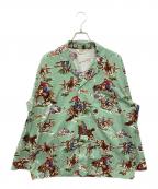 TOWN CRAFTタウンクラフト）の古着「PAJAMA PRINTED JACKET」｜グリーン