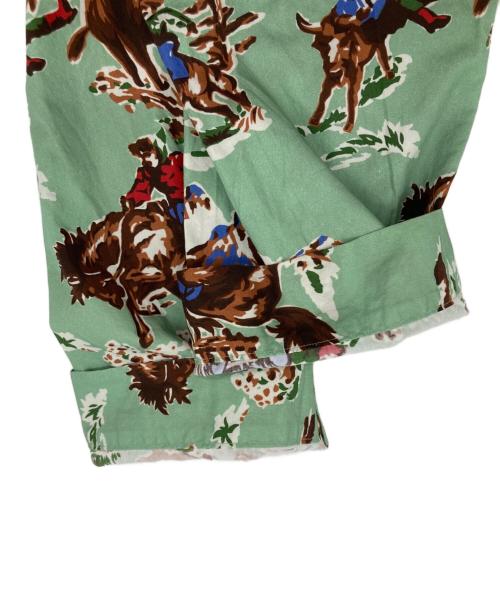 TOWN CRAFT（タウンクラフト）TOWN CRAFT (タウンクラフト) PAJAMA PRINTED JACKET グリーン サイズ:Lの古着・服飾アイテム
