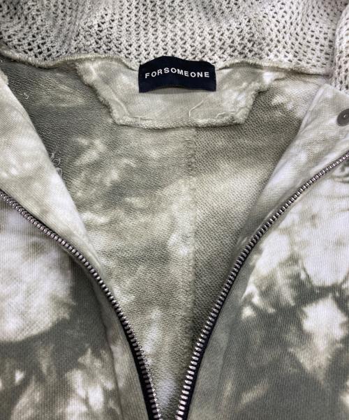FORSOMEONE（フォーサムワン）FORSOMEONE (フォーサムワン) タイダイジップパーカー オリーブ サイズ:46の古着・服飾アイテム