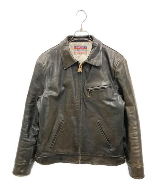 CALEE（キャリー）CALEE (キャリー) カウレザージャケット ブラウン サイズ:Lの古着・服飾アイテム