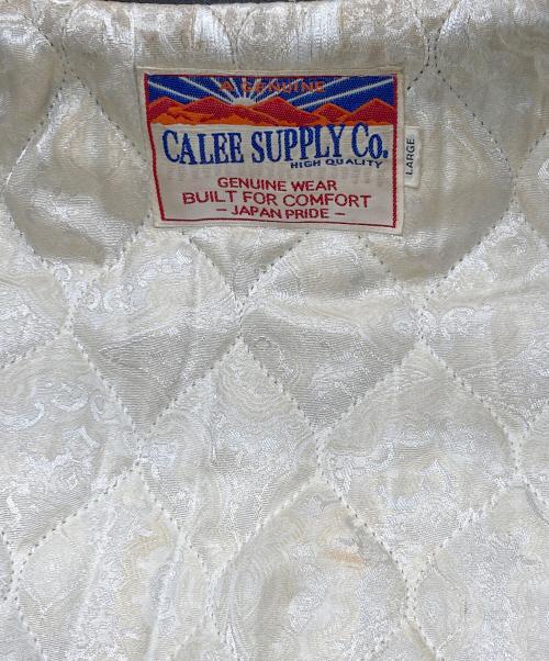 CALEE（キャリー）CALEE (キャリー) カウレザージャケット ブラウン サイズ:Lの古着・服飾アイテム