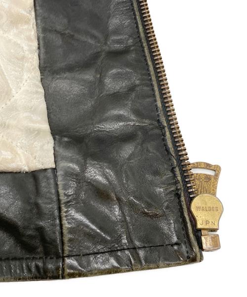 CALEE（キャリー）CALEE (キャリー) カウレザージャケット ブラウン サイズ:Lの古着・服飾アイテム