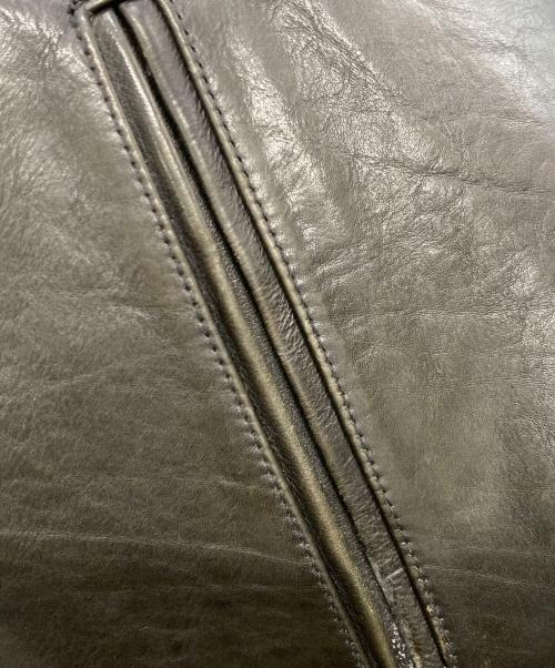 CALEE（キャリー）CALEE (キャリー) カウレザージャケット ブラウン サイズ:Lの古着・服飾アイテム