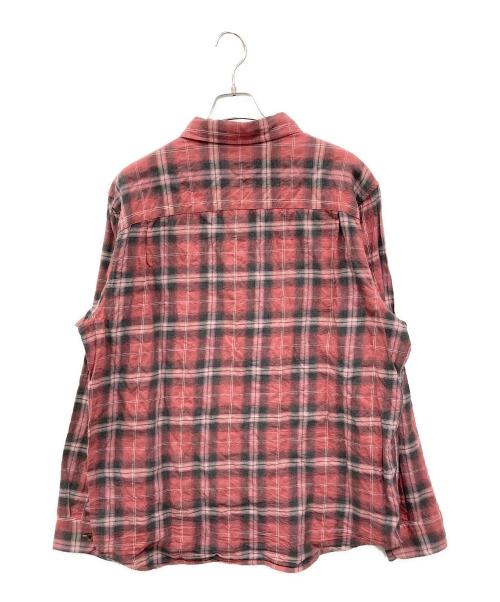stussy（ステューシー）stussy (ステューシー) Beach Plaid Shirt レッド サイズ:Lの古着・服飾アイテム
