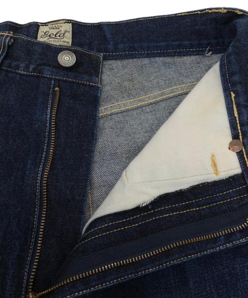 gold（ゴールド）GOLD (ゴールド) ONLY ARK (オンリーアーク) 別注 14oz. SELVEDGE DENIM 5POCKET PANTS インディゴ サイズ:Sの古着・服飾アイテム