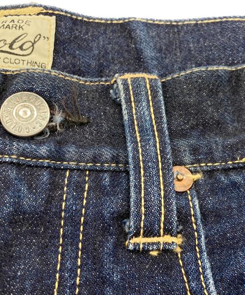 gold（ゴールド）GOLD (ゴールド) ONLY ARK (オンリーアーク) 別注 14oz. SELVEDGE DENIM 5POCKET PANTS インディゴ サイズ:Sの古着・服飾アイテム