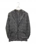 De Petrilloデペトリロ）の古着「ウールシルクチェックテーラードジャケット」｜ブラック