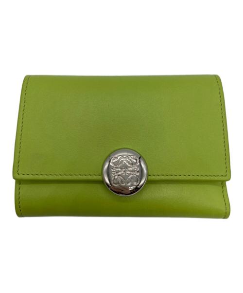 LOEWE（ロエベ）LOEWE (ロエベ) ペブル バーティカル ウォレット スモール メドウグリーンの古着・服飾アイテム