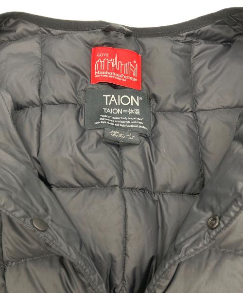 TAION（タイオン）TAION (タイオン) Manhattan Portage (マンハッタンポーテージ) Hood-Set Down Jacket TAION ブラック サイズ:Sの古着・服飾アイテム