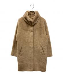 Max Mara Studio（マックスマーラ ストゥディオ）の古着「ファー付きアルパカコート」｜ベージュ