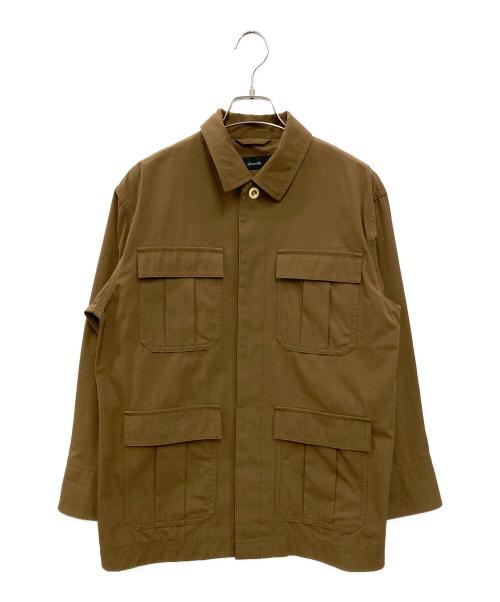 allureville（アルアバイル）allureville (アルアバイル) シャンブレーミリタリーブルゾン ブラウン サイズ:Mの古着・服飾アイテム