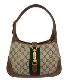 GUCCI（グッチ）の古着「グッチ ジャッキー 1961 ミディアムバッグ」｜ベージュ×ブラウン