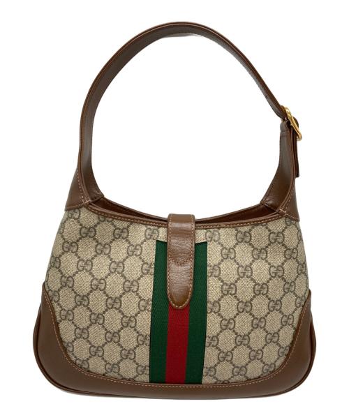 GUCCI（グッチ）GUCCI (グッチ) グッチ ジャッキー 1961 ミディアムバッグ ベージュ×ブラウンの古着・服飾アイテム