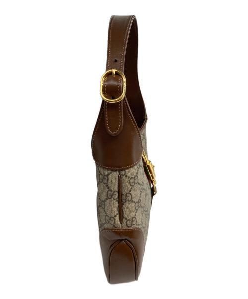 GUCCI（グッチ）GUCCI (グッチ) グッチ ジャッキー 1961 ミディアムバッグ ベージュ×ブラウンの古着・服飾アイテム