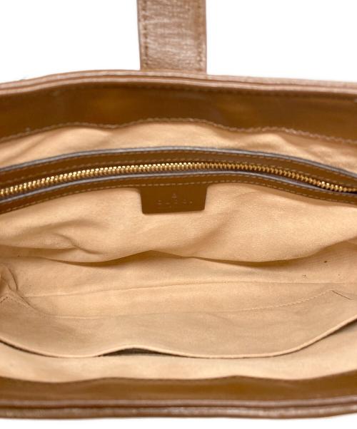 GUCCI（グッチ）GUCCI (グッチ) グッチ ジャッキー 1961 ミディアムバッグ ベージュ×ブラウンの古着・服飾アイテム