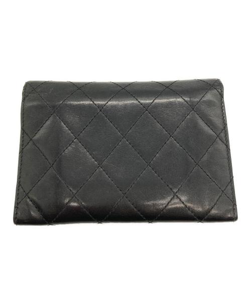 CHANEL（シャネル）CHANEL (シャネル) CHANEL カンボン 2つ折り財布 ブラックの古着・服飾アイテム