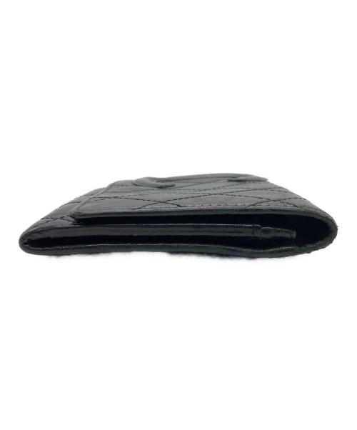 CHANEL（シャネル）CHANEL (シャネル) CHANEL カンボン 2つ折り財布 ブラックの古着・服飾アイテム
