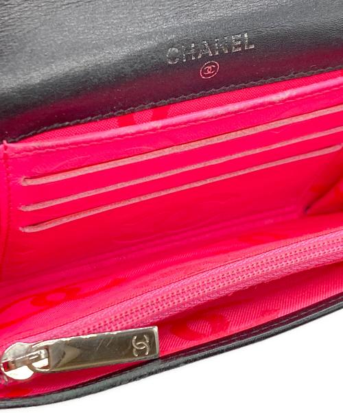 CHANEL（シャネル）CHANEL (シャネル) CHANEL カンボン 2つ折り財布 ブラックの古着・服飾アイテム