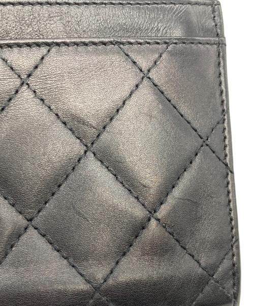 CHANEL（シャネル）CHANEL (シャネル) CHANEL カンボン 2つ折り財布 ブラックの古着・服飾アイテム