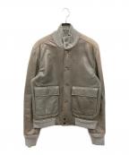 C.P COMPANYシーピーカンパニー）の古着「レザージャケット」｜ベージュ