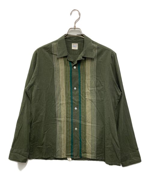 VAN HEUSEN（ヴァンヒューセン/バンヒューゼン）VAN HEUSEN (ヴァンヒューセン/バンヒューゼン) ヴィンテージオープンカラーシャツ カーキ サイズ:Mの古着・服飾アイテム