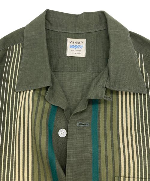 VAN HEUSEN（ヴァンヒューセン/バンヒューゼン）VAN HEUSEN (ヴァンヒューセン/バンヒューゼン) ヴィンテージオープンカラーシャツ カーキ サイズ:Mの古着・服飾アイテム