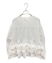 rosy monster（ロージーモンスター）の古着「whip cream frill blouse」｜ホワイト
