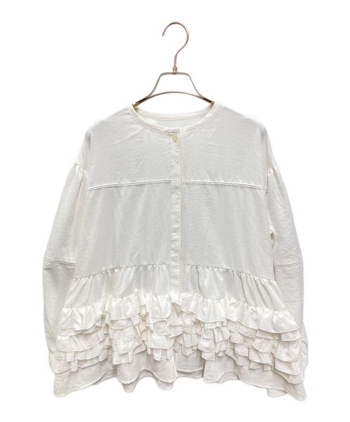 rosy monster（ロージーモンスター）rosy monster (ロージーモンスター) whip cream frill blouse ホワイト サイズ:FREEの古着・服飾アイテム