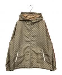 GUCCI（グッチ）の古着「テディベアバックプリントナイロンジャケット」｜カーキ