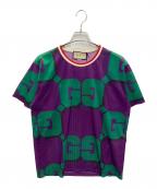 GUCCIグッチ）の古着「メッシュ Tシャツ」｜グリーン×パープル