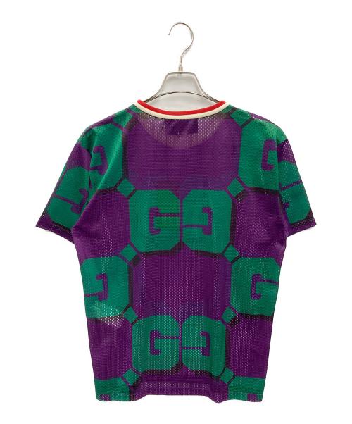 GUCCI（グッチ）GUCCI (グッチ) メッシュ Tシャツ グリーン×パープル サイズ:XSの古着・服飾アイテム