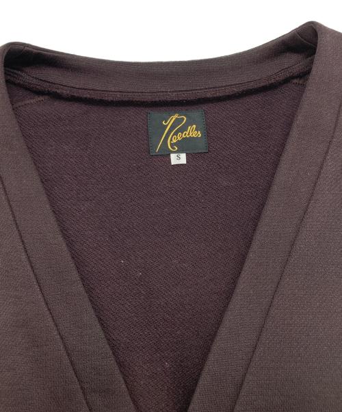 Needles（ニードルズ）Needles (ニードルズ) V NECK CARDIGAN ブラウン サイズ:Sの古着・服飾アイテム