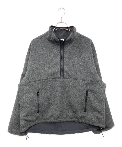 YENN（イエン）YENN (イエン) SHAGGY HALF ZIP JK グレー サイズ:FREEの古着・服飾アイテム
