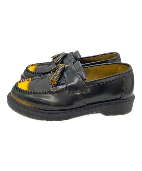 Dr.Martens（ドクターマーチン）Dr.Martens (ドクターマーチン) ADRIAN タッセル ローファー ブラック×イエロー サイズ:UK8の古着・服飾アイテム