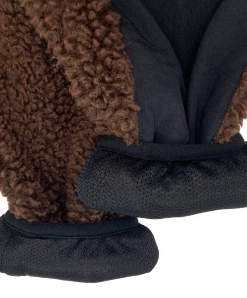 stussy（ステューシー）stussy (ステューシー) SHERPA PANELED HOODED JACKET ブラック×ブラウン サイズ:Mの古着・服飾アイテム