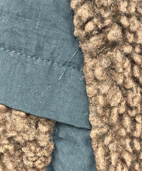 stussy（ステューシー）stussy (ステューシー) SHERPA PANELED HOODED JACKET ブラック×ブラウン サイズ:Mの古着・服飾アイテム