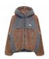 stussy（ステューシー）の古着「SHERPA PANELED HOODED JACKET」｜ブラック×ブラウン