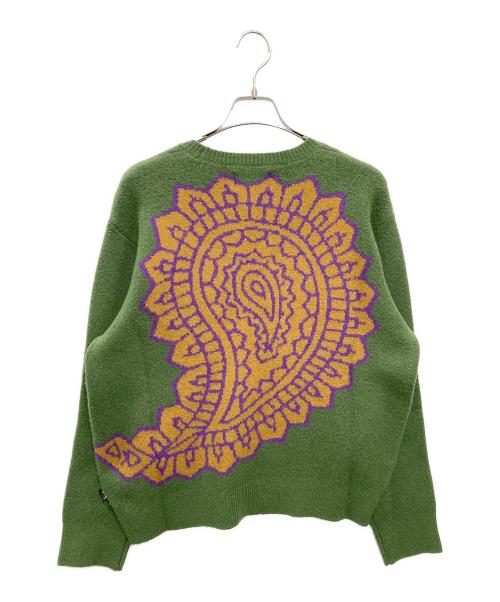 stussy（ステューシー）stussy (ステューシー) PAISLEY SWEATER カーキ サイズ:Mの古着・服飾アイテム
