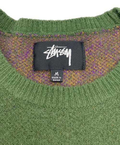 stussy（ステューシー）stussy (ステューシー) PAISLEY SWEATER カーキ サイズ:Mの古着・服飾アイテム