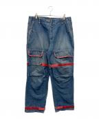 MARITHE+FRANCOIS GIRBAUDマリテフランソワジルボー）の古着「［古着］シャトルパンツ」｜インディゴ