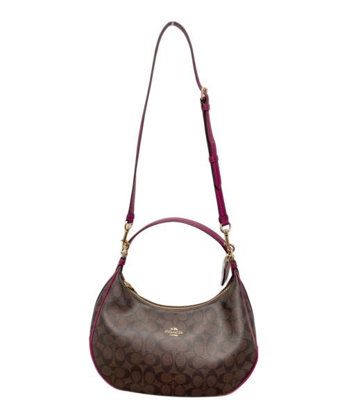 COACH（コーチ）COACH (コーチ) シグネチャー 2WAYショルダーバッグ ブラウンの古着・服飾アイテム