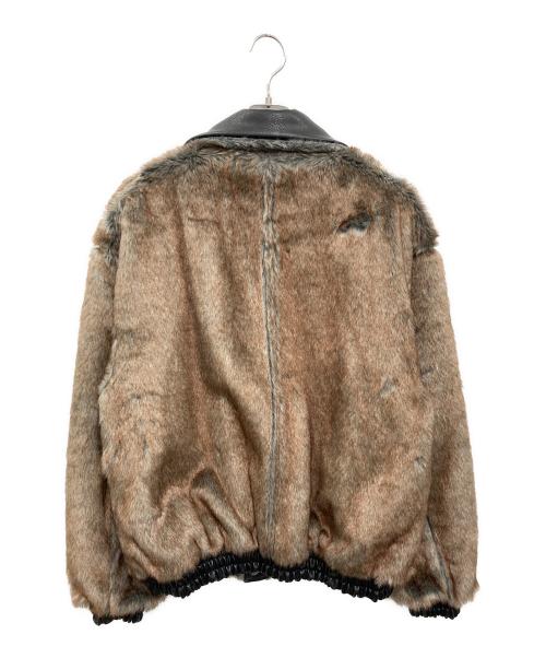 CAMPHOR WOOD（カンファーウッド）CAMPHOR WOOD (カンファーウッド) leather/fur faux reversible flight jacket ブラック サイズ:Mの古着・服飾アイテム
