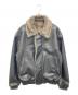 CAMPHOR WOOD（カンファーウッド）の古着「leather/fur faux reversible flight jacket」｜ブラック