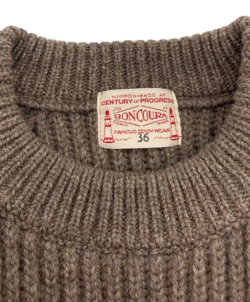 BONCOURA（ボンクラ）BONCOURA (ボンクラ) Fisher Man Sweater ブラウン サイズ:36の古着・服飾アイテム