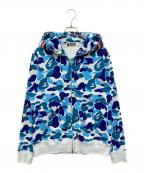 A BATHING APEア ベイシング エイプ）の古着「ABC Camo Shark Full Zip Hoodie」｜ブルー