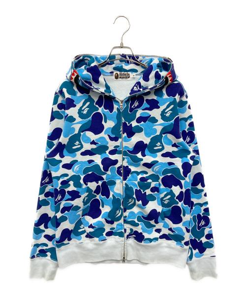 A BATHING APE（ア ベイシング エイプ）A BATHING APE (ア ベイシング エイプ) ABC Camo Shark Full Zip Hoodie ブルー サイズ:Mの古着・服飾アイテム