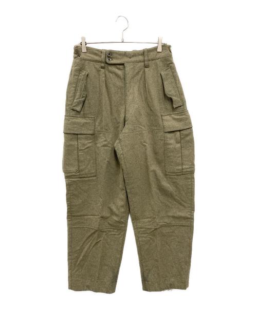 German Army（ドイツ軍）German Army (ドイツ軍) ［古着］ウールカーゴパンツ オリーブ サイズ:SIZE 86-78の古着・服飾アイテム